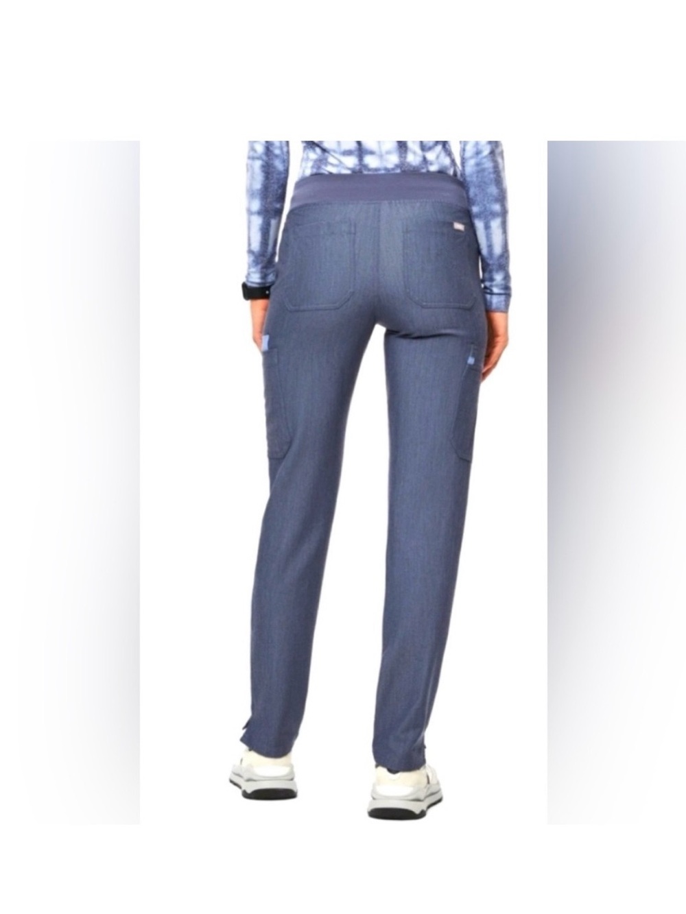 FIGS Women's Scrub Top and Pants Set XXS/XXSP Heather Denim